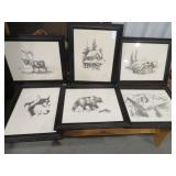 1972 BILL DEVINE PRINTS IN FRAMES 6X   13'X16'