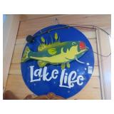 3 D METAL LAKE LIFE SIGN 29' AT ENDOF FISHING POLE