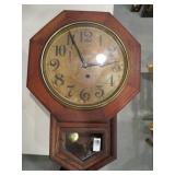 OAK ANSONIA REGULATOR CLOCK W/ KEY