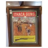TIN ITHACA SIGN FRAMED 16X20