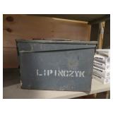 VINTAGE  METAL AMMO BOX