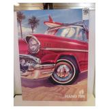 NEW METAL SIGN 12'X16' HANG TEN CAR ON BEACH