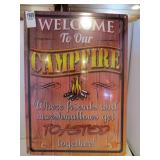 NEW METAL SIGN 12'X17' WELCOME TO OUR CAMPFIRE
