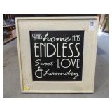 WOODEN LAUNDRY SIGN 15'X15'