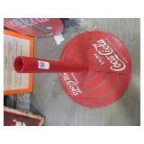 VINTAGE COCA COLA CAST IRON UMBRELLA BASE