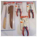 FISHING-FILET KNIFE, 3 PRS PLIERS