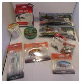 FISHING-LURES,LINES,SINKERS ETC