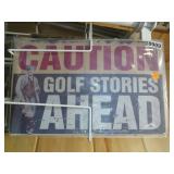 12'x16' METAL SIGN GOLF STORIES
