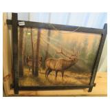FRAMED ELK PUZZLE 30' X 23'