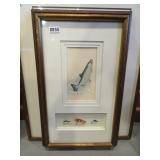 FLIES/FISH PRINT SIGNED/NUMBERED 15'X24'