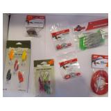 FISHING-SPOONS, SPINNERS, SINKERS, BELL ETC