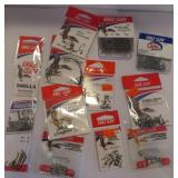 FISHING-BAIT HOLDERS, SWIVELS, HOOKS, SINKERS