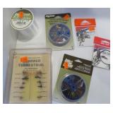 FISHING-FLIES, LINE, LEADS