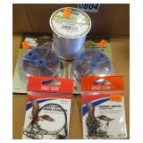 FISHING-FLIES, SWIVELS, LEADS, LINE