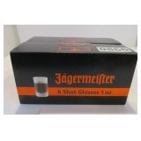 JAGERMEISTER SHOT GLASSES S/6
