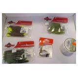 FISHING-LURES, HOOKS, LINE ETC