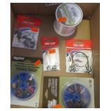 FISHING-SWIVELS, FLIES, LINE ETC