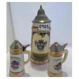 GERMAN STEIN 9', SALT/PEPPER STEINS 4.5'