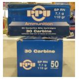 **AMMUNITION 30 CARBINE 2 BXS 50 (100 ROUNDS)
