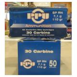 **AMMUNITION 30 CARBINE 2 BXS 50 (100 ROUNDS)