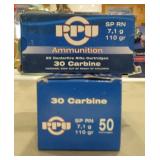 **AMMUNITION 30 CARBINE 2 BXS 50 (100 ROUNDS)
