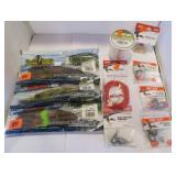 FISHING-LURES, SINKERS, LINE, BELL