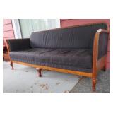 MAHOGANY COUCH - QUEEN ANN FEET