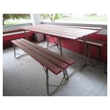 FOLDING PICNIC TABLE W/BENCHES