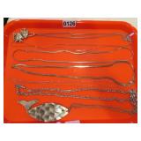'SILVER' COSTUME JEWELRY NECKLACES (7)
