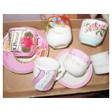 BX MUSTACHE & OTHER CUPS/SAUCERS