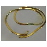 VINTAGE .925 MBC GOLD OVERLAY FLAT HERRINGBONE