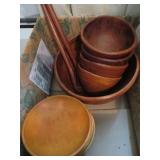 TEAKWOOD SALAD BOWL SET, OTHER WOODEN BOWLS