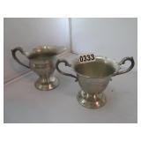 PEWTER CREAMER / SUGAR