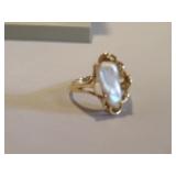 10K GOLD / PEARL RING