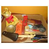 BX VINTAGE EYEGLASSES,PENS,BUTTONS,POKER DICE