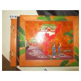 WOODEN SCRAPBOOK (EMPTY) FROM JAPAN