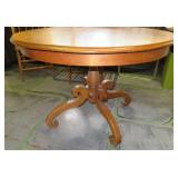 EARLY KITCHEN TABLE W/FANCY BASE 40'