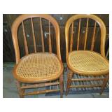 5 EARLY BENTWOOD CHAIRS - SEATS NEED RE-CANED
