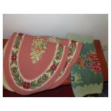 2 HOOKED RUGS 1 LATCH HOOK RUG