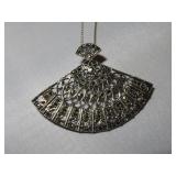 925 STERLING 30' CHAIN FAN PENDANT/PIN