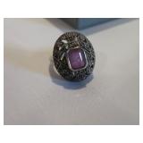 925 STERLING PURPLE GEMSTONE RING