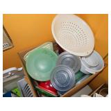 BX & PILE NEXT TO PLASTICWARE, THERMOS ETC