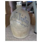 JUG W/BLUE ELMIRA NY - VINTON