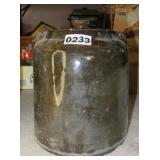 BROWN CROCK W/LID - BAIL IS MISSING