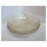 PYREX PIE PLATES (5), PYREX ETCHED LID