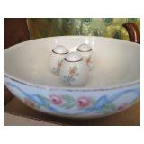 BX HALL TEAPOT, BOWL, SALT/PEPPER