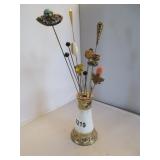 HAT PIN VASE / PINS JAPAN