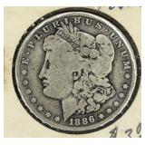USA MORGAN SILVER DOLLAR 1886-O