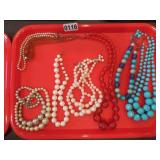 COSTUME JEWELRY BEADED NECKLACES (8)