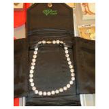 COIN PEARL NECKLACE 14K GOLD CLASP